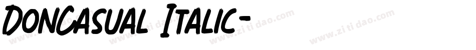 DonCasual Italic字体转换